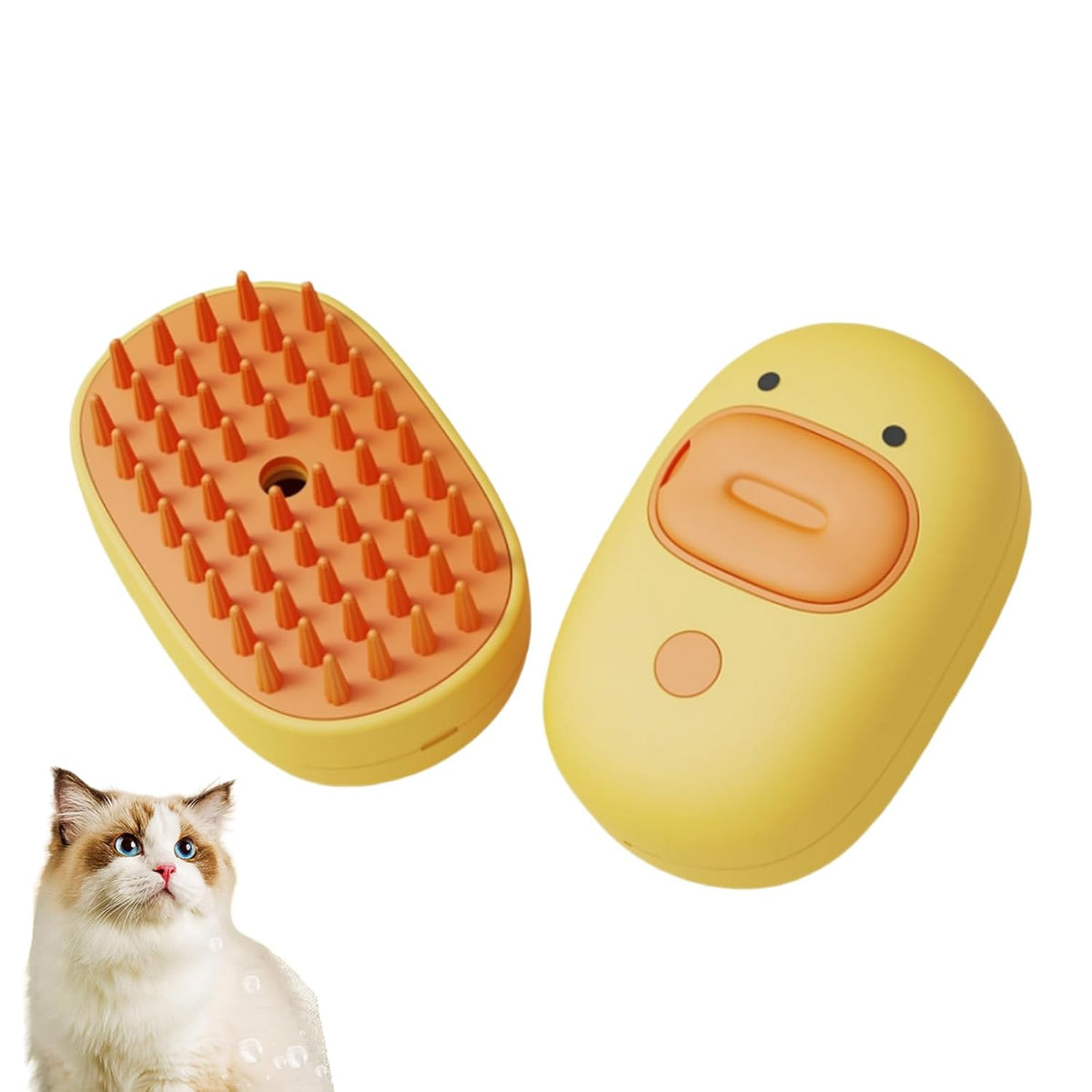 Brosse vapeur pour chat qui retient les poils morts