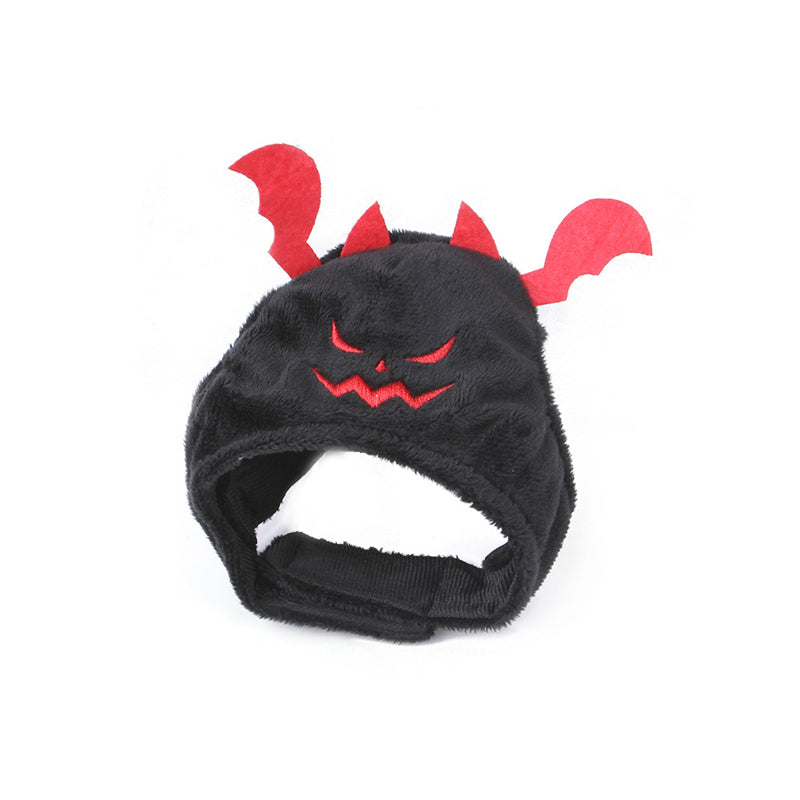 Bonnet diablotin noir et rouge à ailes