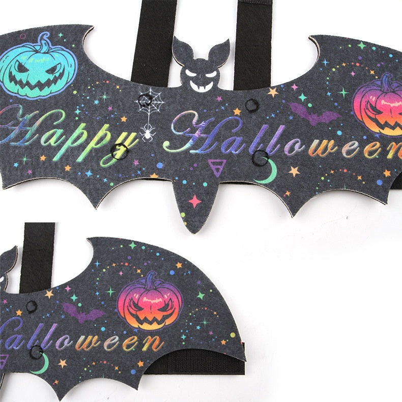 Cape chauve-souris motif Happy Halloween